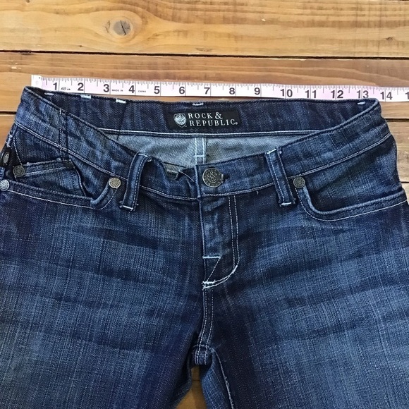 ROCK & republic women jeans bootcut to  wide legs size 25 - Picture 7 of 11
